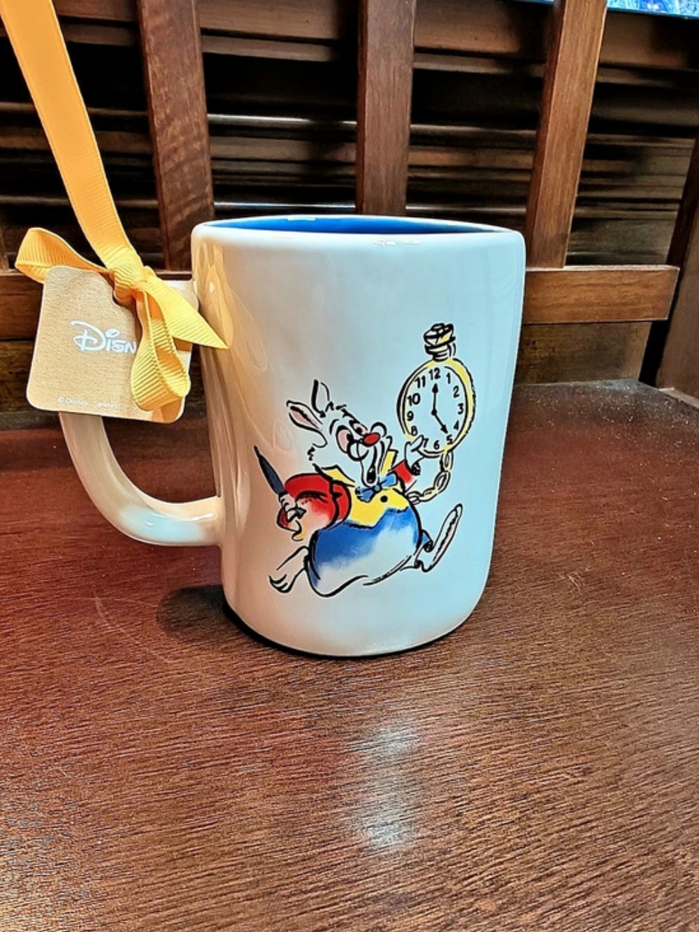 Collectible Rae Dunn Disney Alice in Wonderland White Rabbit Mug NWT Cute Cup!